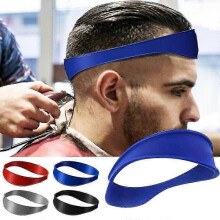 (red) Neckline Shaving Template Silicone Hair Cutting Band For DIY Home Hair Trimming Guide Headband