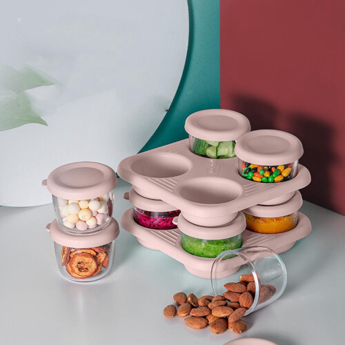 4Pcs 2Oz Baby Infant Glas Muttermilch Gefrierschrank Mic 2