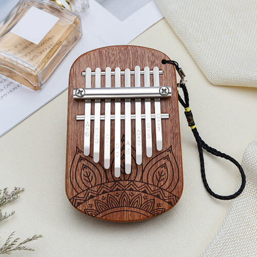 Πιάνο Kalimba με 8 πλήκτρα, αφρικανικό δάχτυλο και αντίχειρα, από μαόνι 2