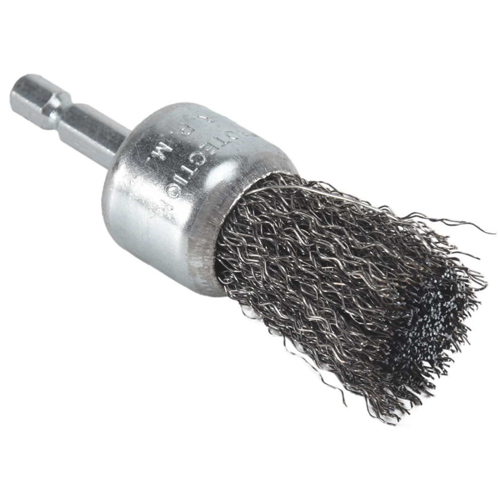 9Pc Coarse Crimped Wire Wheel Cup Pen Brush Set Fo 4851430250109