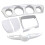 5Pcs Motorcycle Chrome Inner Fairing Tri-Line Gaug 2