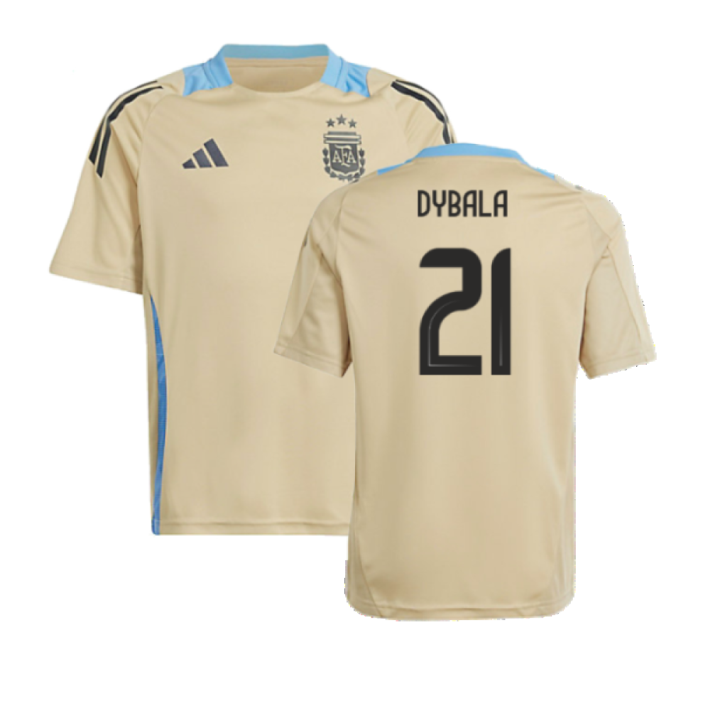 Adidas (Xlb) 2024-2025 Argentina Training Jersey (Hazy ) - Kids (Dybala 21) Beige