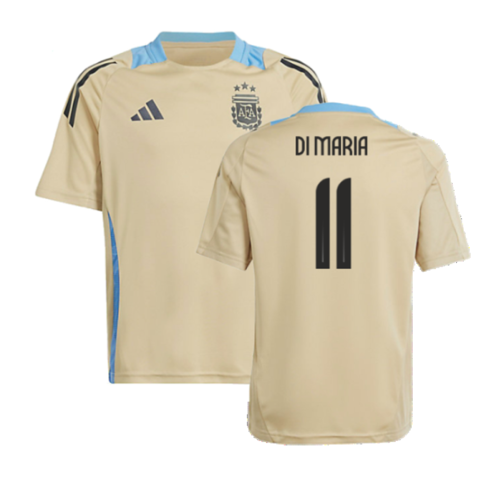 Adidas (Xxl) 2024-2025 Argentina Training Jersey (Hazy ) - Kids (Di Maria 11) Beige