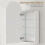 Homcom (White) HOMCOM Bathroom Mirror Cabinet with Adjustable Glass Shelves 5