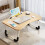 Living And Home (Natural Wood) Foldable Laptop Bed Table with USB Ports 1