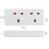 Living And Home 2 Way Extension Leads with Cable 3G1.25, 10M, White 6