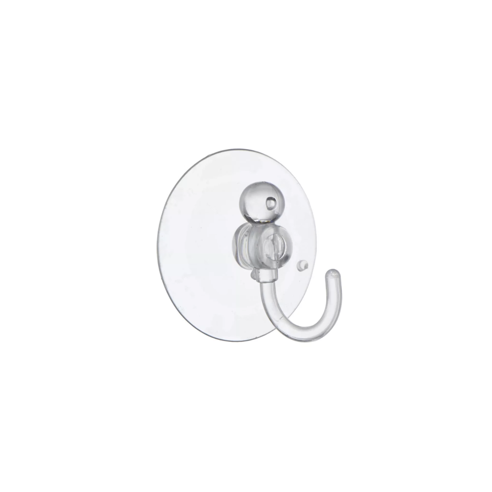 Clear Plastic Suction Hooks 25Mm Multi Use Window Sucker Hanging Hook Decor 5057670048950