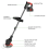 2Battery 24V Cordless Strimmer Grass Trimmer Electric Tree Cutter UK 7