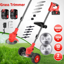 2Battery 24V Cordless Strimmer Grass Trimmer Electric Tree Cutter UK