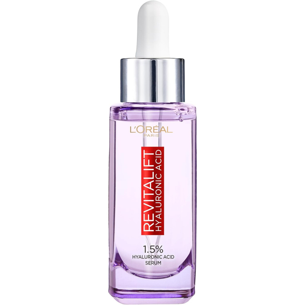 L'Oréal Paris Revitalift Filler Hyaluronic Acid Serum [1.5% Pure Concentrated Micro-Epidermic Hyaluronic Acid] Intensely Hydrates & Replumps Reduces