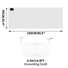 (90X230CM White, UK) Earthing Bed Sheet Anti-static Grounding Sheet Conductive 95% Cotton and 5% Soft Silver Fiber Flat Sheets Sleep Bed Mat