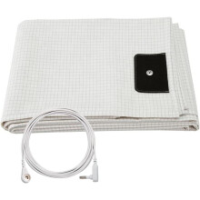 (193x203cm) Grounding Fitted Flatted Sheets with 10% Silver Fiber Organic Cotton-Conductive with Grounding Cord, Grounding Keep Good Sleep