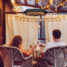 Outsunny 2000W Patio Ceiling Heater with Remote – Halogen, Aluminum Housing, IP45, 100cm Chain, 800/1200/2000W, Code 842-136