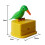 (Green Bird) Funny Bird Toothpick Box Holder Automatic Toothpicks Dispenser Home Decor 5