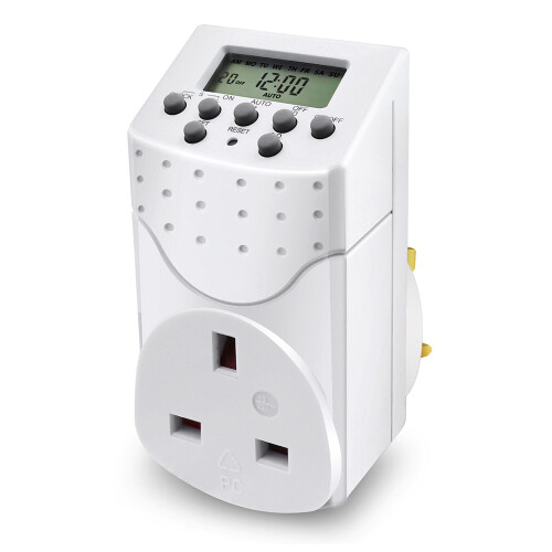 Living And Home 2000W Programmable Digital Timer Plug Socket