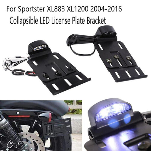 Cycle Plate Collapsibd Plate Bracket for Sportster Xl883 Xl1200 200 1