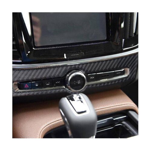 Fiber Center Console Volume Adjment Cover Rat Sticker for S90 S90l 2017-2019 2