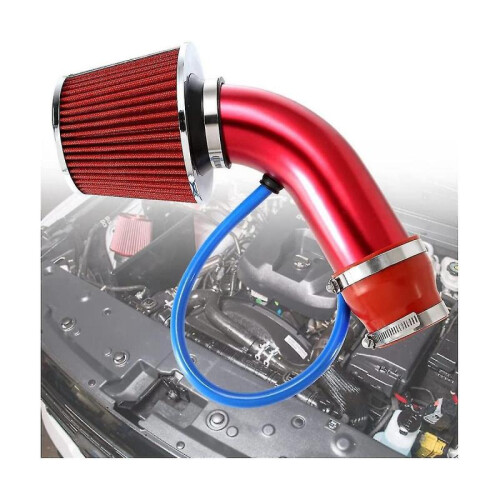 Car Kit 3inch Pipe Automotive Filter Induct Low Hose And ,red 1