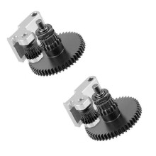 (2Pcs, Black  Silver) Extruder Parts Upgrade CNC Nanocoated Hardened Gear Kit Extruder Gear for Adventurer 5M/5M Pro Extru
