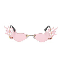 Flame Sunglasses Novelty Flame Sunglasses Rimless Sunglasses pink