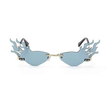 Flame Sunglasses Novelty Flame Sunglasses Rimless Sunglasses blue