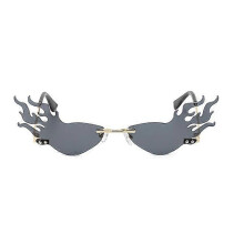 Flame Sunglasses Novelty Flame Sunglasses Rimless Sunglasses gray