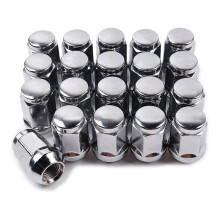 20Pcs 14X1.5 Lug Nuts - 19mm Lug Nut 1.38 inch Tall 3/4 inch Hex Chrome Lug Nuts, for 1999-2021 Chev