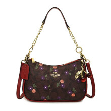 (Coffee color) Small square bag one-shoulder crossbody handbag