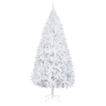7FT Iron Leg White Christmas Tree with 950 Branches Christmas Decoration UK