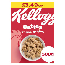 Kellogg's Oaties Original Crunch Breakfast Cereal 500g (Pack of 5)
