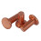 Wshao Store M3 3mm Countersunk Flat Head Solid Copper Rivet Nut Insert Nuts(M3X4mm) 3