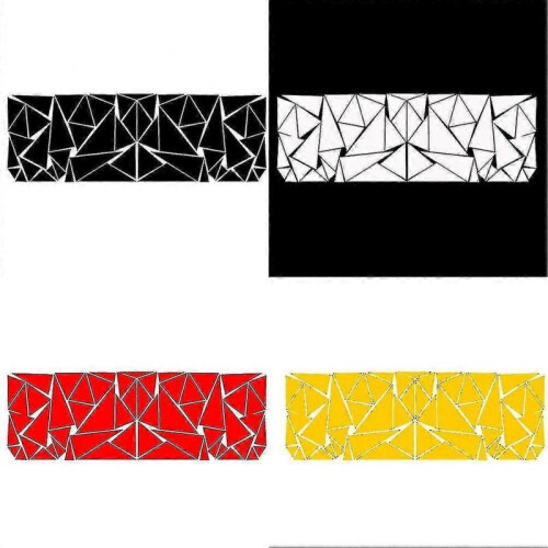 (Yellow) Triangles Camouflage Car Vehicle Body Side Reflective Decals Sticker Decoration 2