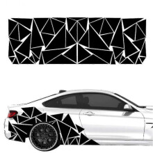 (Yellow) Triangles Camouflage Car Vehicle Body Side Reflective Decals Sticker Decoration