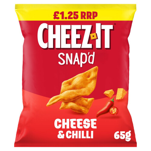Cheez-It Cheese & Chilli Thin & Crispy Baked Snacks 65g (Pack of 16) 1