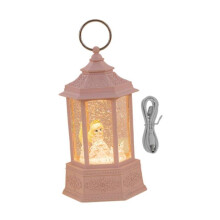 (optional, girl) Christmas Snow Globe Lantern Music Snow Globe for Counter Cupboard Fireplace deer and girl