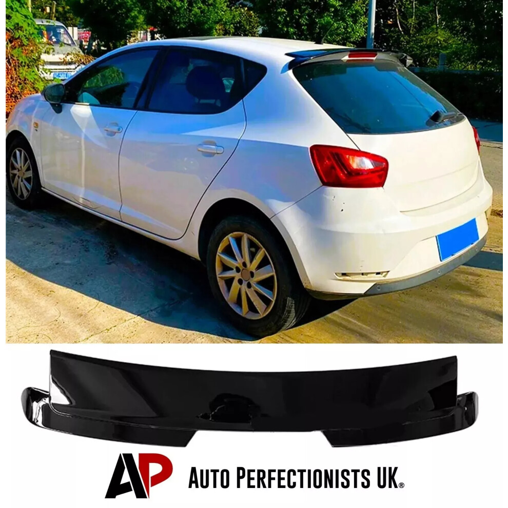 For Seat Ibiza Mk4 6J Boot Roof Spoiler Wing Lip 5 Door 2008-2017 Black 5061072664748