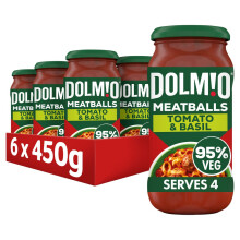 Dolmio Bolognese Meatball Tomato and Basil Pasta Sauce 450g (Packof6)