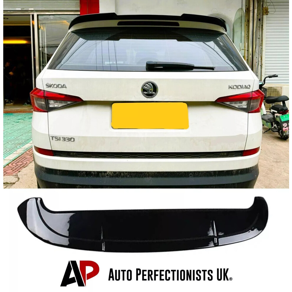 For Skoda Kodiaq Gloss Roof Boot Spoiler Wing Lip Body Kit 2017-2021 Black 5061072665172