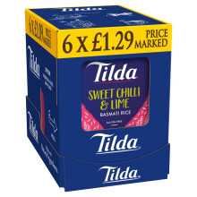 Tilda Sweet Chilli & Lime Basmati Rice 250g (Pack of 6)