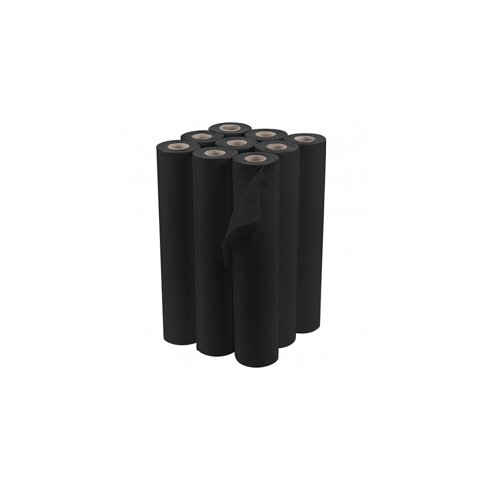 Eko Higiena Disposable Non-Woven Cosmetic Roll 80Cm X 50M - Hygiene Cover For Beauty & Hair Salons Black