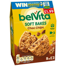 Belvita Breakfast Biscuits Soft Bakes Choc Chips 250g (Pack of 6)