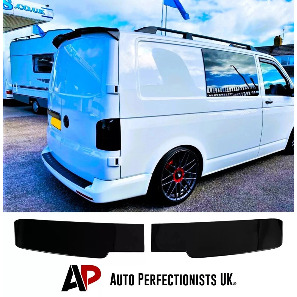 For Vw Transporter T6 Twin Barn Door Roof Spoiler Wing Lip Body Kit Black 5061072661761
