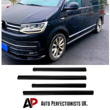 For VW Transporter T6 Black Side Extensions Spoiler Wing Lip Body Kit