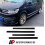For VW Transporter T6 Black Side Extensions Spoiler Wing Lip Body Kit 1