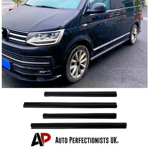 For VW Transporter T6 Black Side Extensions Spoiler Wing Lip Body Kit