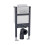 NES Home Nes Home Top or Front Wall Hung Toilet Frame Chrome Rectangle Flush Buttons 1