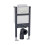 NES Home Nes Home Top or Front Wall Hung Toilet Frame Matte Chrome Rectangle Flush Buttons 1