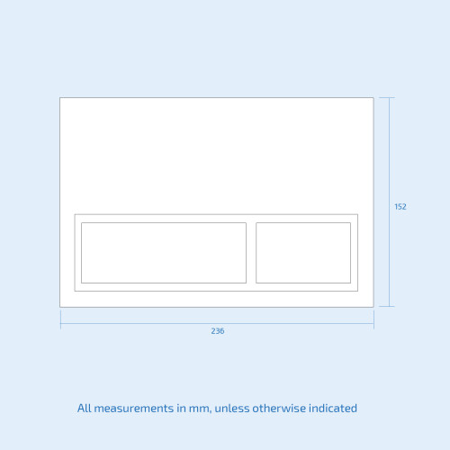 NES Home Nes Home Top or Front Wall Hung Toilet Frame Matte Chrome Rectangle Flush Buttons 2