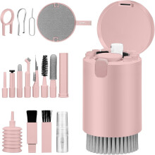 (Pink) Cleaner Kit Multifunctional 20 in 1 for Electronic Devices,Keyboard Cleaning Brush, Headphones Cleaner Kit for Laptop,Multi-Tool