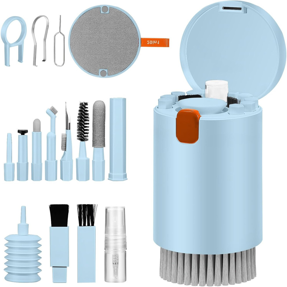 (Blue) Cleaner Kit Multifunctional 20 In 1 For Electronic Devices,Keyboard Cleaning Brush, Headphones Cleaner Kit For Laptop,Multi-Tool Blue 8082279331698